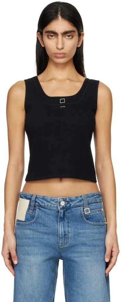 Wooyoungmi Black Paneled Tank Top In Black 731b