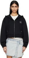 WOOYOUNGMI BLACK PATCH HOODIE