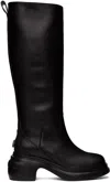 Wooyoungmi Black Plaque Boots In Black 624b