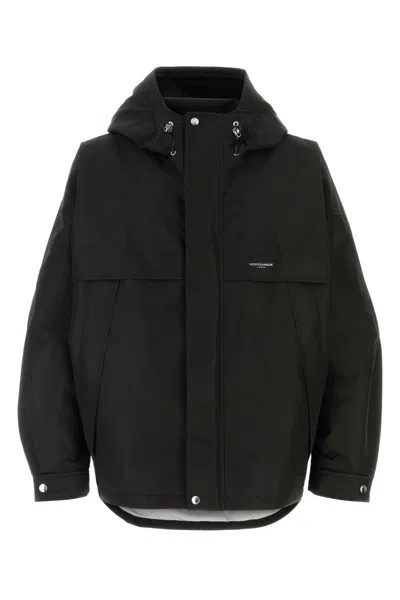 WOOYOUNGMI BLACK POLYESTER JACKET