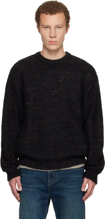 Wooyoungmi Black Stitch Line Round Neck Sweater
