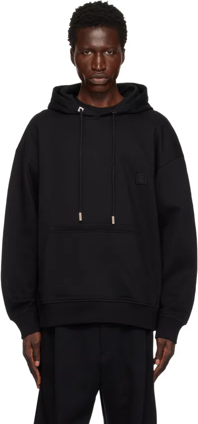 Wooyoungmi Black Swaying Flower Hoodie In 723b Black