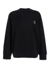Wooyoungmi Black Sweatshirt With Logo Embroidery On The Front And Logo Lettering On The Rear In Black