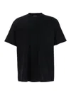 Wooyoungmi Black T-shirt With Maxi Print On The Back