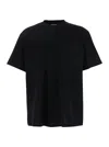 Wooyoungmi Black T-shirt With Maxi Print On The Back In Black