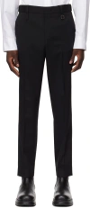 WOOYOUNGMI BLACK TAPERED TROUSERS