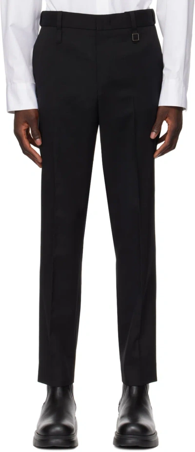 Wooyoungmi Black Tapered Trousers In 905b Black