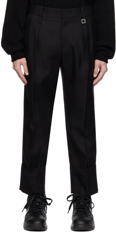 Wooyoungmi Black Turn-up Trousers