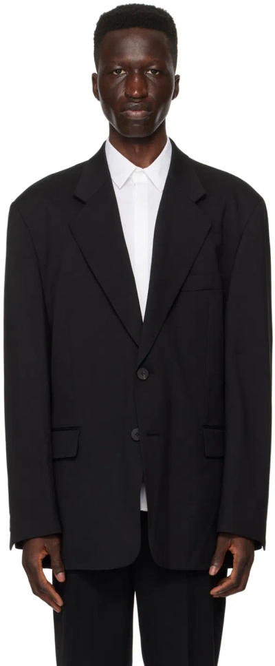 Wooyoungmi Black Two-button Blazer In 905b Black