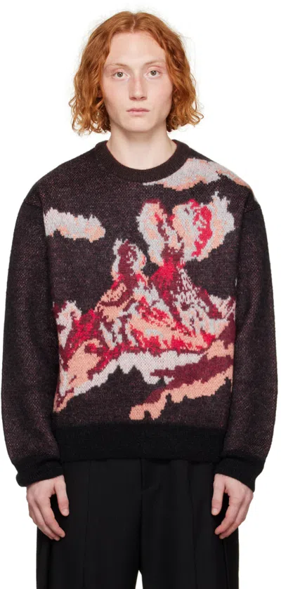 Wooyoungmi Black Volcano Sweater In Mud 521d