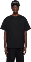 Wooyoungmi Black Wave Graphic Sweatshirt In 708b Black