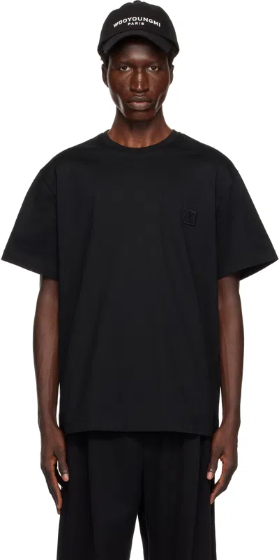 Wooyoungmi Black Wave Graphic Sweatshirt In 708b Black