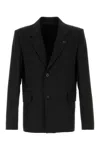Wooyoungmi Single-breasted Blazer With Notch Lapel And Flap Pockets In Black