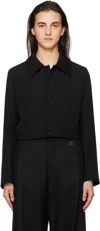 Wooyoungmi Black Wool Short Jacket In Black