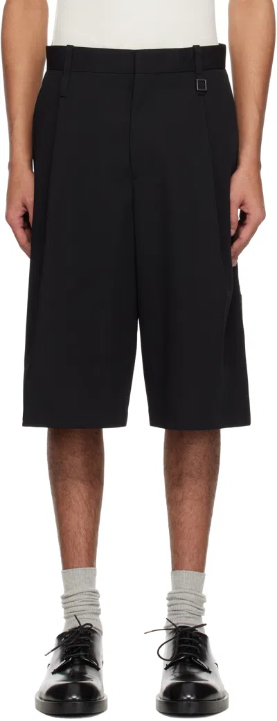WOOYOUNGMI BLACK WOOL SHORTS