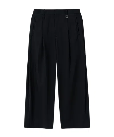 Wooyoungmi Black Wool Wide Folding Pants
