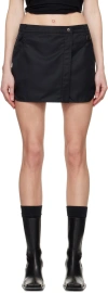 Wooyoungmi Black Wrap Miniskirt In Black 927b