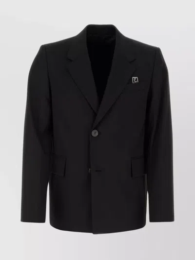 Wooyoungmi Blazer Tailored Structured Shoulders In Black