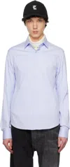 Wooyoungmi Blue Concealed Button Shirt In Blue802l