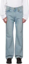 Wooyoungmi Blue New Straight Jeans In Blue987l