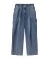 Wooyoungmi Blue One-tuck Banding Denim Pants In Blue