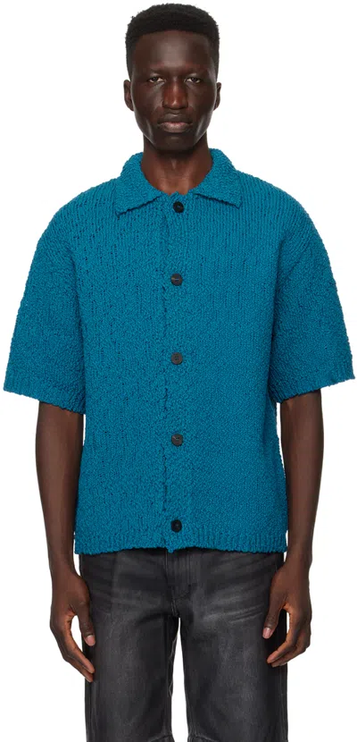 Wooyoungmi Blue Open Cardigan In 523l Blue