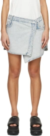 Wooyoungmi Blue Wrap Miniskirt In Blue 977l