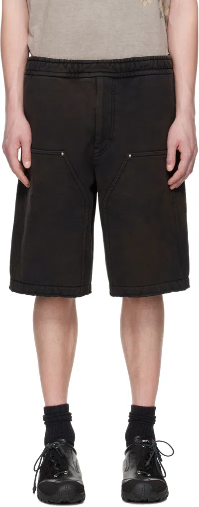 Wooyoungmi Brown Dyed Cotton Shorts In Mud760d