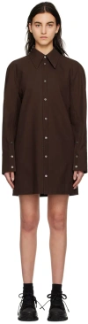 Wooyoungmi Brown Shirt Minidress In Mud 977d