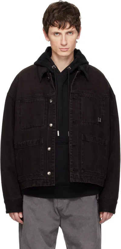 Wooyoungmi Brown Tin Washed Denim Jacket