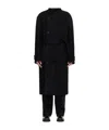 Wooyoungmi Button-down Long-sleeved Coat In Black