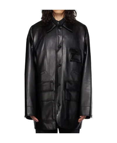 Wooyoungmi Button Long-sleeved Casual Jacket In Black
