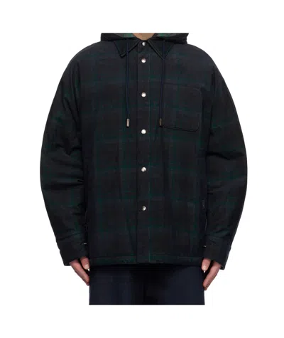 Wooyoungmi Checked Cotton Jacket In Black