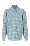 Wooyoungmi Embroidered Jersey Oversize Shirt Check Pattern In Multi