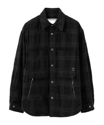 Wooyoungmi Checked Padded Shirt In Black