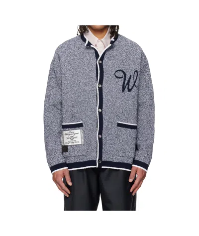 Wooyoungmi Circular Wool Long-sleeved Knit Sweater In Gray