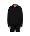 Wooyoungmi City Graphic Denim Shirt Jacket In Black