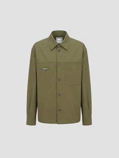 Wooyoungmi Classic Cotton Men's Shirt For Spring/summer 2026 In Green