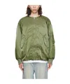 Wooyoungmi Khaki Ma-1 Reversible Bomber Jacket In Green