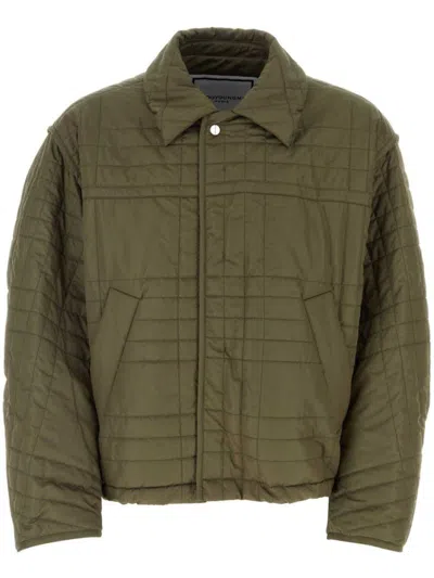 Wooyoungmi Giubbino Imbottito In Poliestere Verde Militare Uomo In Green