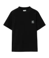 Wooyoungmi Black Cotton Back Logo T-shirt In Black