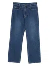 Wooyoungmi Indigo Blue Classic Straight-leg Jeans With Five-pocket Design In Blue