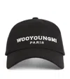 Wooyoungmi Black Embroidered Ball Cap In Black
