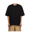 Wooyoungmi Black Cotton Overfit T-shirt In Black