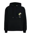 Wooyoungmi Graphic Print Hooded Sweatshirt With Pouch Pocket In Black