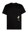 Wooyoungmi Black Crewneck T-shirt With Logo Detail On The Front And Maxi Logo Print On The Rear In Cotton Man In Black