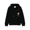 Wooyoungmi Graphic Print Hooded Sweatshirt With Pouch Pocket In Black