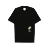 Wooyoungmi Black Crewneck T-shirt With Logo Detail On The Front And Maxi Logo Print On The Rear In Cotton Man