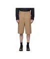Wooyoungmi Tan Pleated Shorts In Green