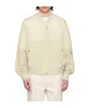 Wooyoungmi Crop Zipper Casual Jacket In Gray